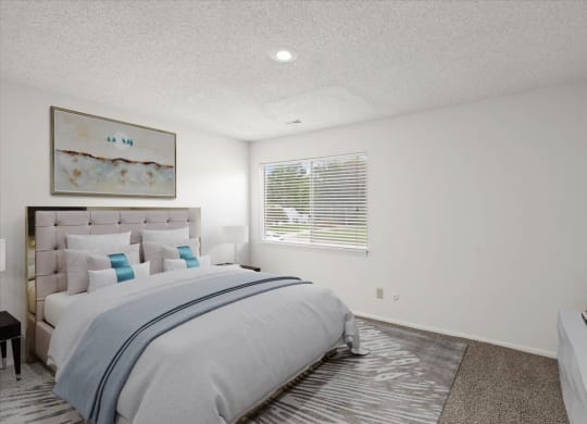 Bedroom at Bremerton Park Apartments in Prairie Village, Kansas