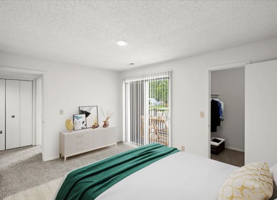 Bedroom at Bremerton Park Apartments in Prairie Village, Kansas