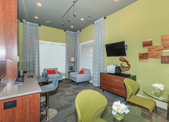 Living room area decor at Creekside Apartments, Overland Park, KS, 66213