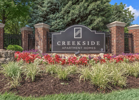 Sign at Creekside Apartments, Overland Park, 66213