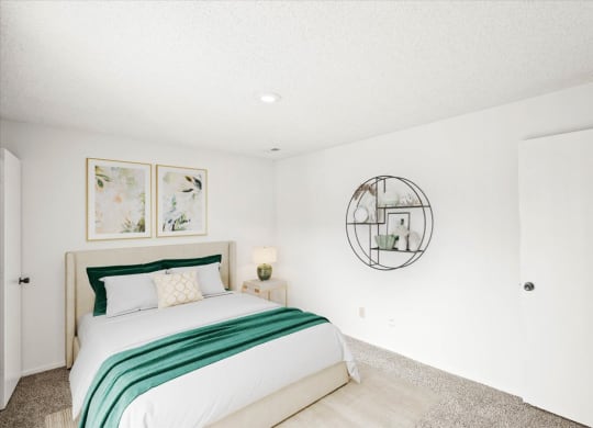 Bedroom at Bremerton Park Apartments in Prairie Village, Kansas
