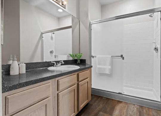 Modern Bathroom at Crowne Chase Apartment Homes, Overland Park