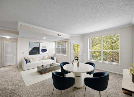 Spacious Living Area at The Claremont Apartment Homes, Kansas, 66210