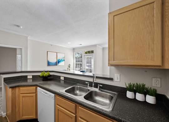 Kitchen Sink With Faucet at Crowne Chase Apartment Homes, Overland Park