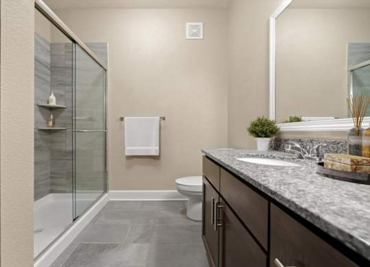 Bathroom at The Residences at Bluhawk Apartments, Overland Park,