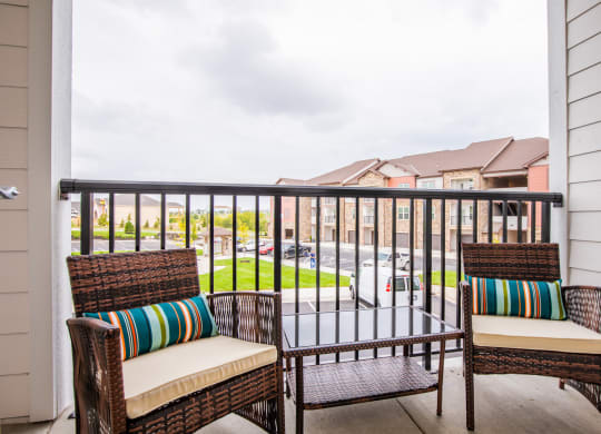 Balcony And Patio at The Residences at Bluhawk Apartments, Overland Park, Kansas