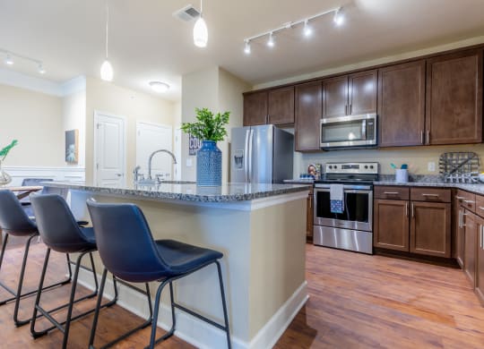 Fully Equipped Kitchen at The Residences at Bluhawk Apartments, Overland Park