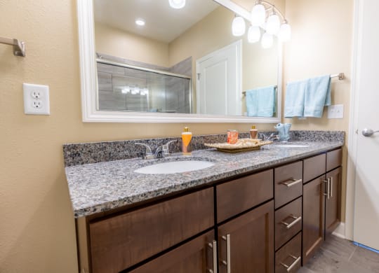 Vanity Lights at The Residences at Bluhawk Apartments, Kansas