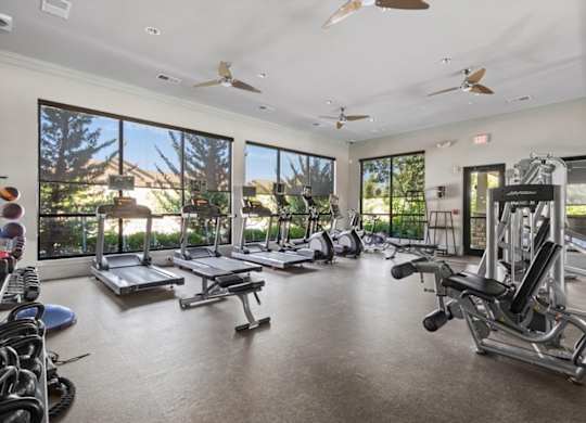 24-Hour Multi-Level Cardio And Weightlifting Center at Stonepost Crossing Apartments, Overland Park, 66213