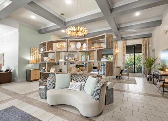 the lobby at Stonepost Crossing Apartments, Kansas, 66213