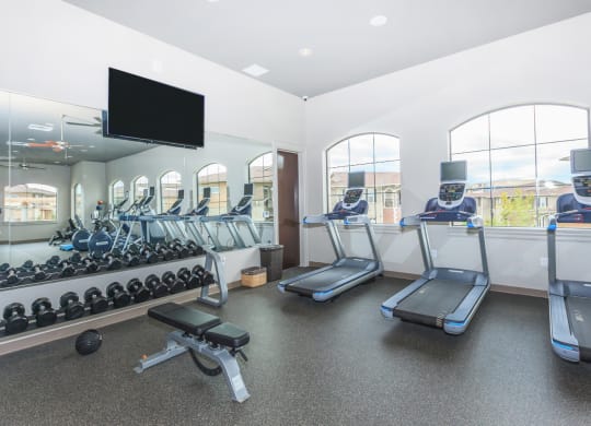 State-Of-The-Art Gym And Spin Studio at Sorrento at Deer Creek Apartment Homes, Overland Park, Kansas