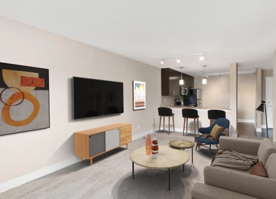 Living Area at Cambria Luxury Apartments, Kansas City, Missouri