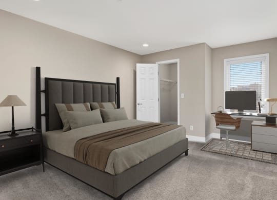 Bedroom at Cambria Luxury Apartments, Kansas City, Missouri