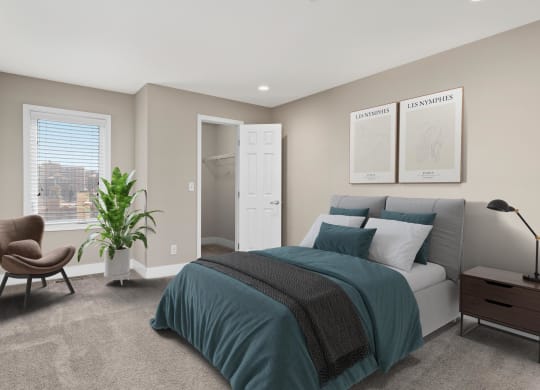 Bedroom at Cambria Luxury Apartments, Kansas City, Missouri