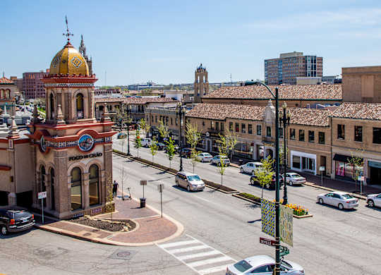 A view of Country Club Plaza in Kansas City, MO