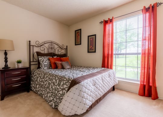 Beautiful Bright Bedroom With Wide Windows at Highland Park, Overland Park, 66214