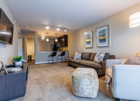 Living Area at Cambria Luxury Apartments, Kansas City, Missouri