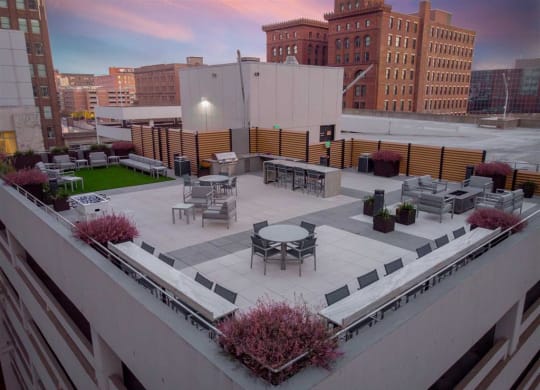 rooftop patio at Sky on Main in Missouri, 64105