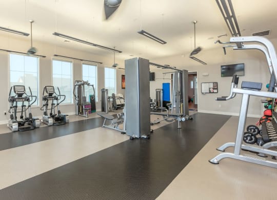 clubhouse fitness center  at Prairie Creek Apartments & Townhomes, Lenexa, Kansas