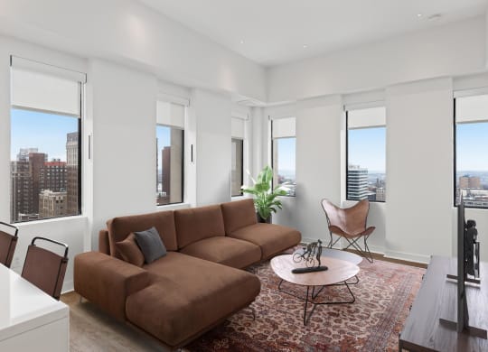 One bedroom Living Room at Sky on Main in Kansas City