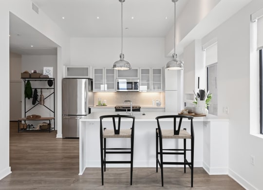One bedroom Kitchen at Sky on Main in Kansas City