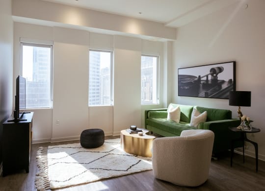 living room in b1 floorplan