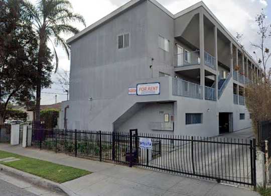 A grey building with a