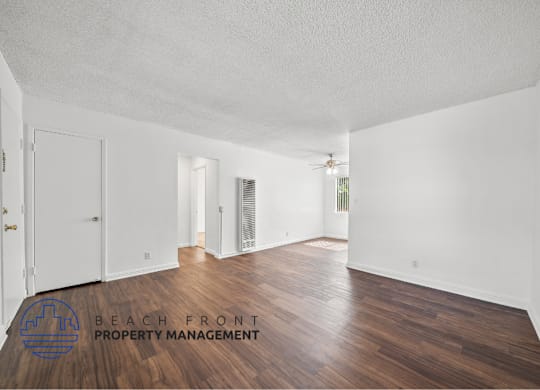 view of the living room leading to the hall and kitchen