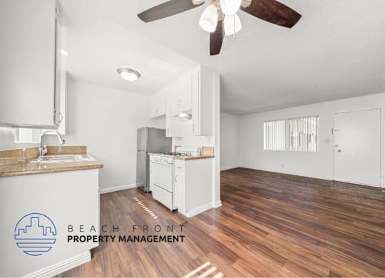 view of kitchen and living room