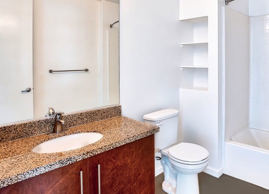 Full Bath in Loft Apartment 210 Third Lofts in Downtown Long Beach
