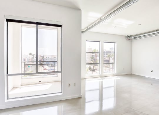Bright Open Living Space in Loft Apartment 210 Third Lofts in Downtown Long Beach