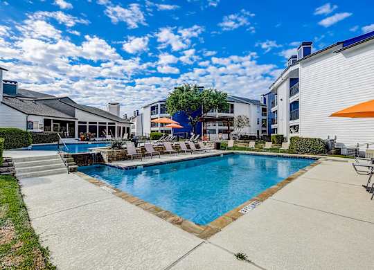 take a dip in the resort style pool
