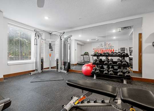 the gym at the agave apartments