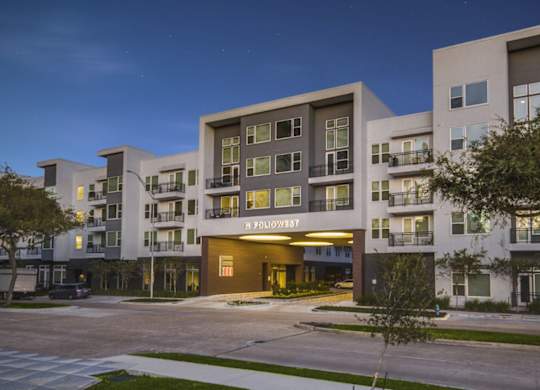 A modern apartment building named