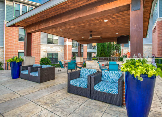 the clubhouse patio at the westminster apartments
