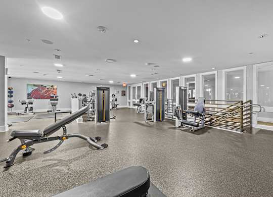 the gym at the preserve apartments