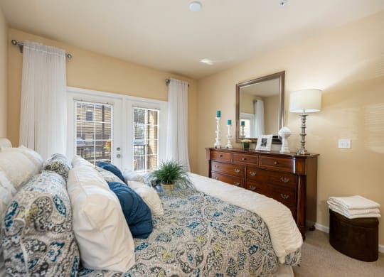 Dresser and bed