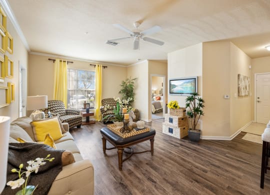 Living room with furniture and television