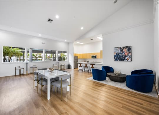 A clubhouse seating area