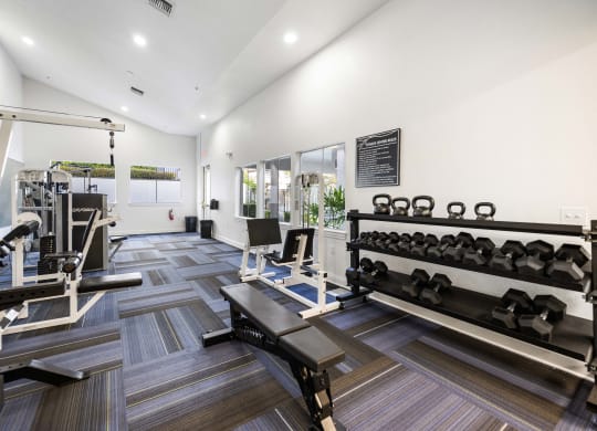 the preserve at ballantyne commons gym with weights and cardio equipment