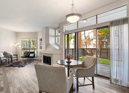 livingroom area in webster apartments