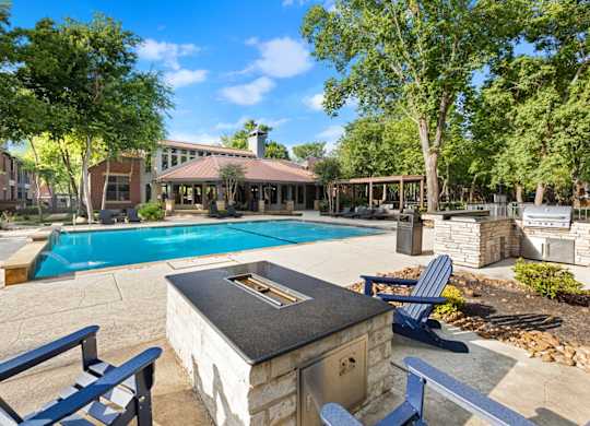 sparkling swimming pool in webster apartments