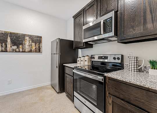 our apartments have a modern kitchen with stainless steel appliances