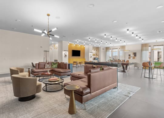the preserve at gateway living room with couches and chairs