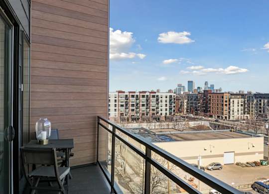 Balcony with view of Uptown Minneapolis
