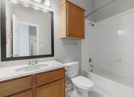 A white toilet sits next to a sink in a bathroom.