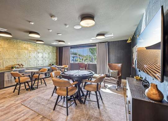 A modern dining room at Fora Apartments, Nevada, 89183