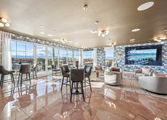 Community Lounge With TV at Fora Apartments, Nevada