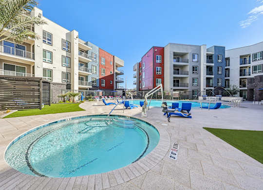 Hot Tub at Fora Apartments, Las Vegas