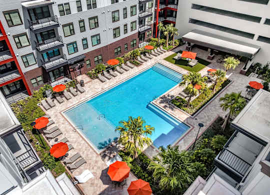 Aerial Pool View at Parkway Crossings, Kissimmee, 34744
